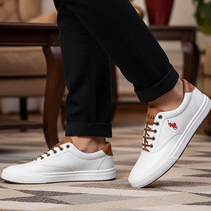 Tênis Masculino Oldsen Polo Open Original Casual Esportivo Confortável Leve para Caminhada e Dia a Dia