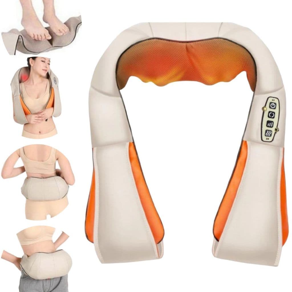 Colete Massageador Shiatsu Com Termoterapia E Controle De Sentido Para Alívio De Tensão Muscular