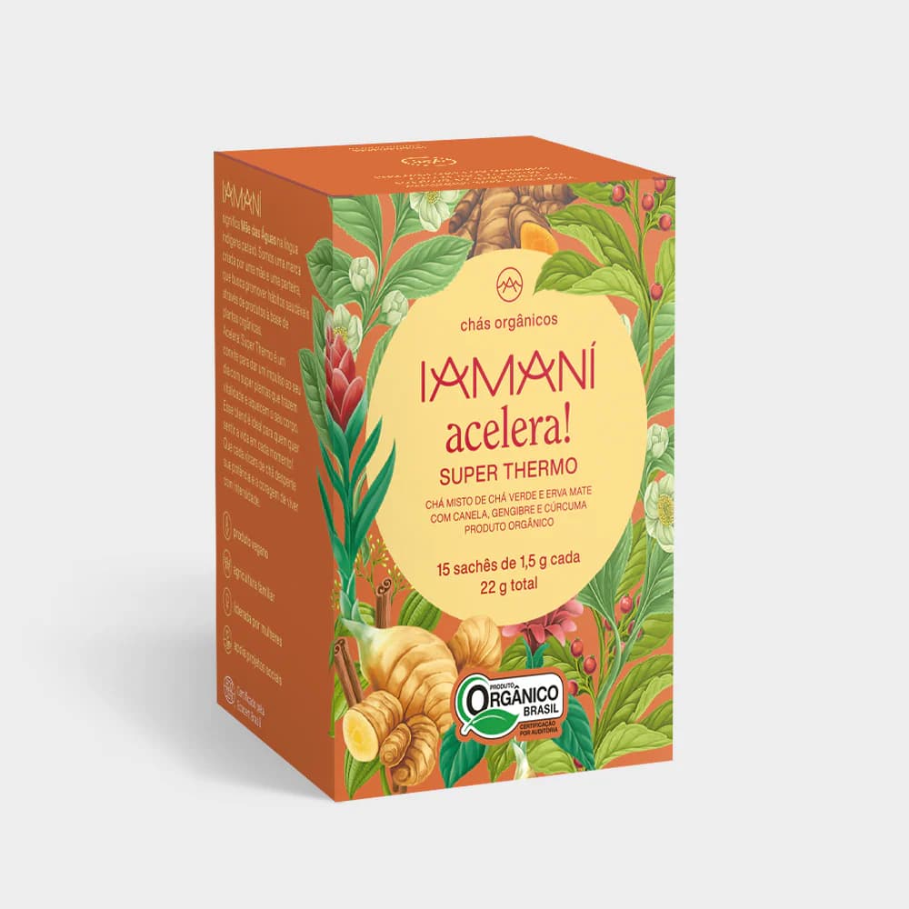 Chá Orgânico Acelera! Super Thermo/Acelera Metabolismo 15 saches Iamani