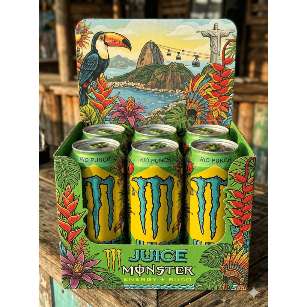 Energético Monster Rio Punch 473ml Lata 6 unidades