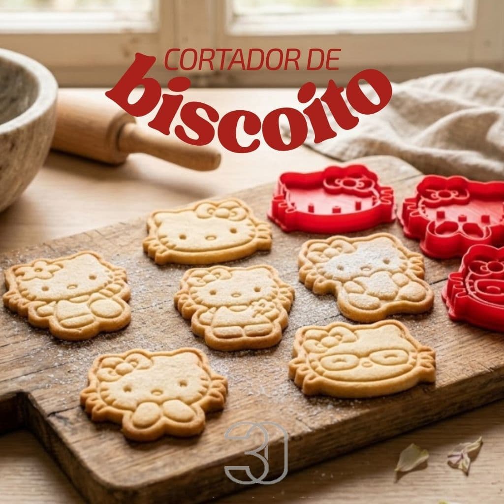 Kit 7 Cortadores Hello Kitty – Biscoito, Pão e Massinha de Modelar
