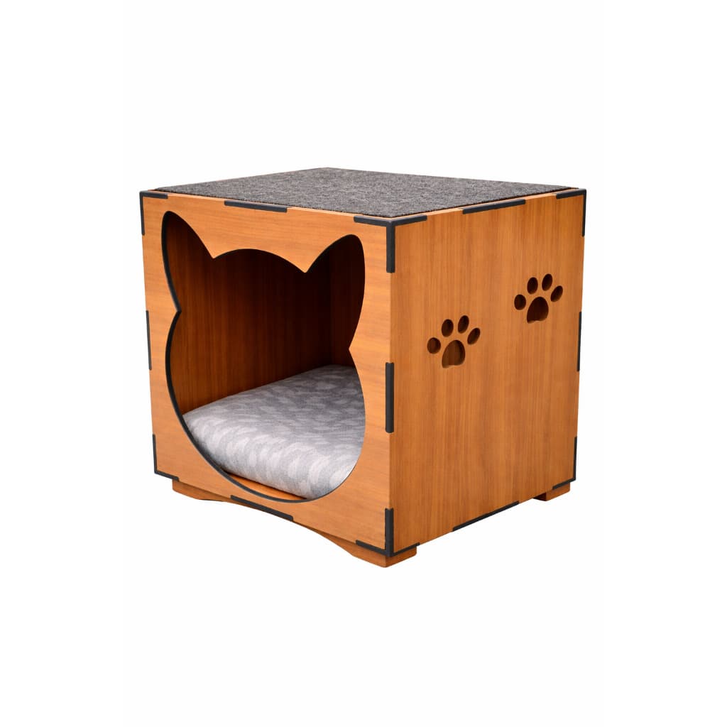Casinha casinha Para Gato Montada Em Mdf Com Carpete Arranhador playground