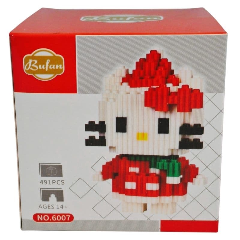 Mini Blocos Hello Kitty 491 Peças Tipo LEGO Kawaii Brinquedo de Montar Decorativo Colecionável Presente Criativo