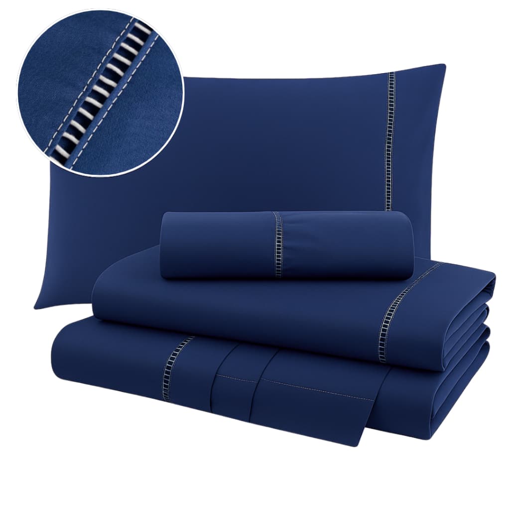 Kit Lençol 400 Fios Jogo de Cama Casal Queen Solteiro King Toque Macio Ponto Palito