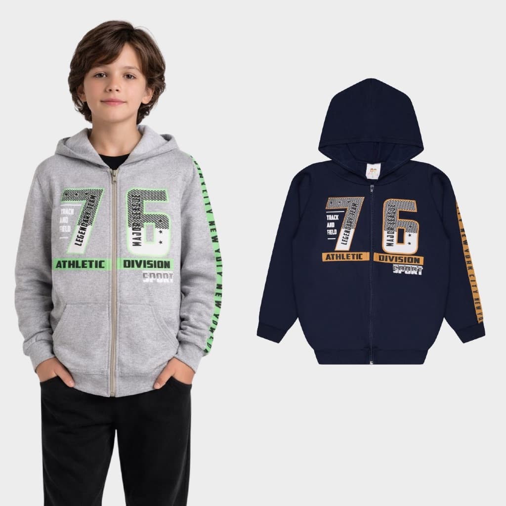 Moletom Casaco Jaqueta Masculino Juvenil de Inverno