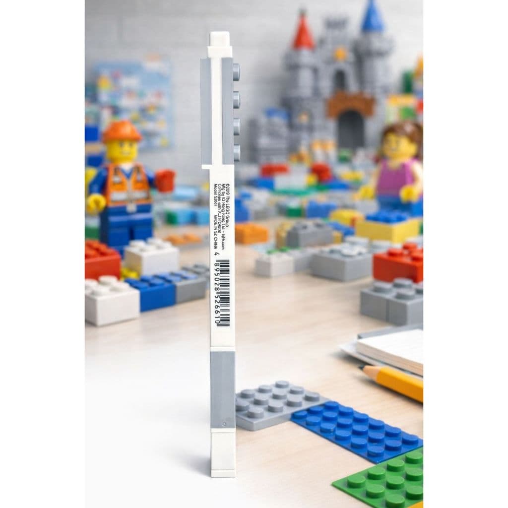 Caneta LEGO Cinza Original Bloco de Montar Escolar Criativa Colecionável