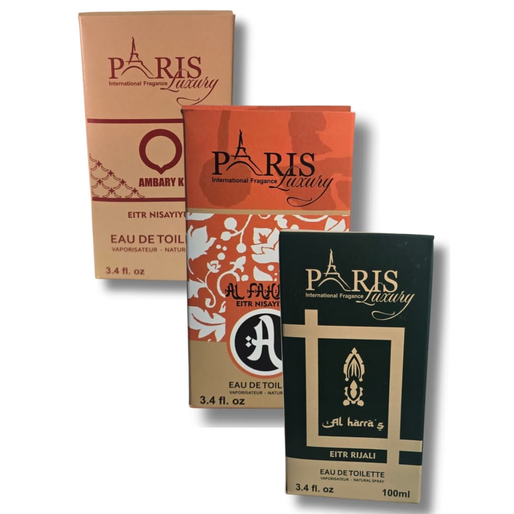 Kit 3 Perfumes Arabe Fragancia Masculina Referencia importada