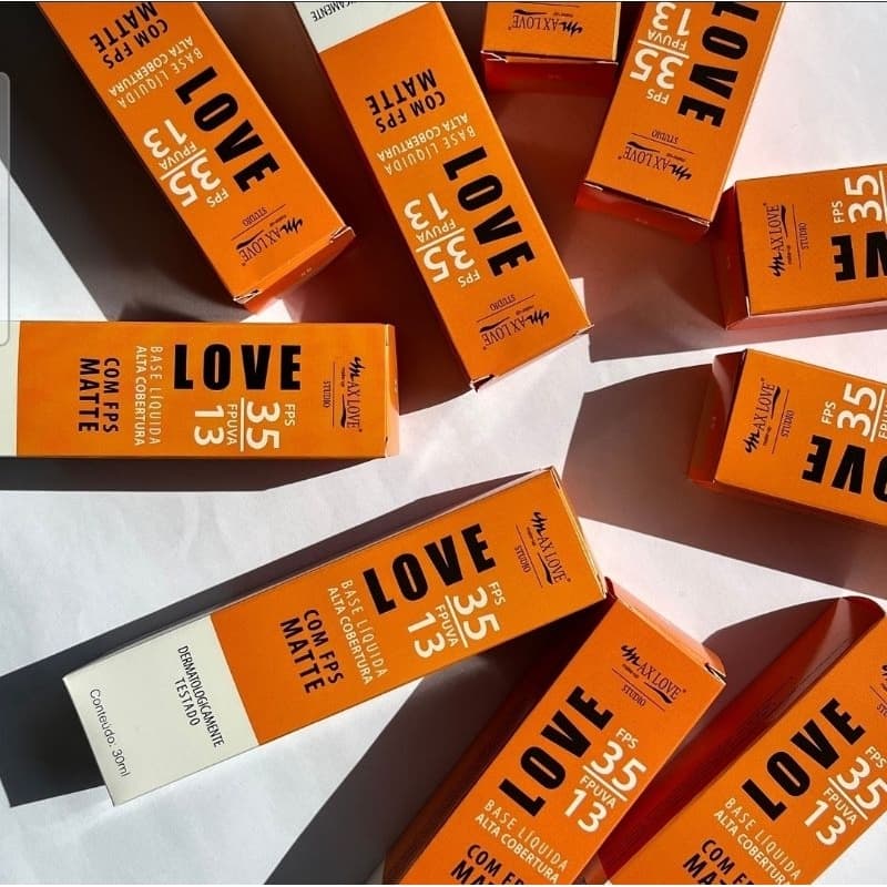 Base Líquida Alta Cobertura Max Love Matte FPS 35 | Com Proteção Solar (Cores 50 ao 55)