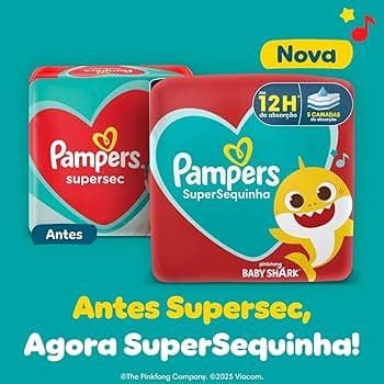 Fralda Pampers Supersequinha Jumbo Pacote nova embalagem (ESCOLHA OS TAMANHO)