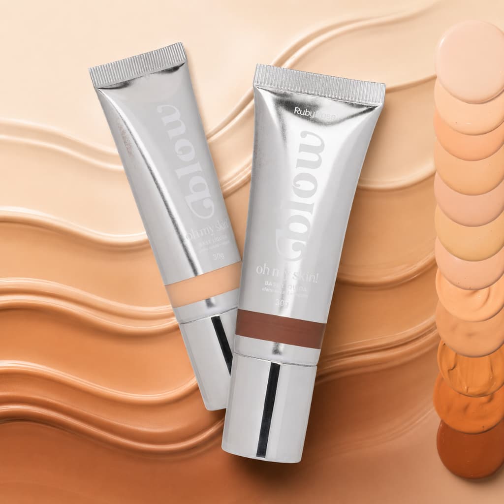 Base Líquida Ruby Rose, maquigem resistente e barata
