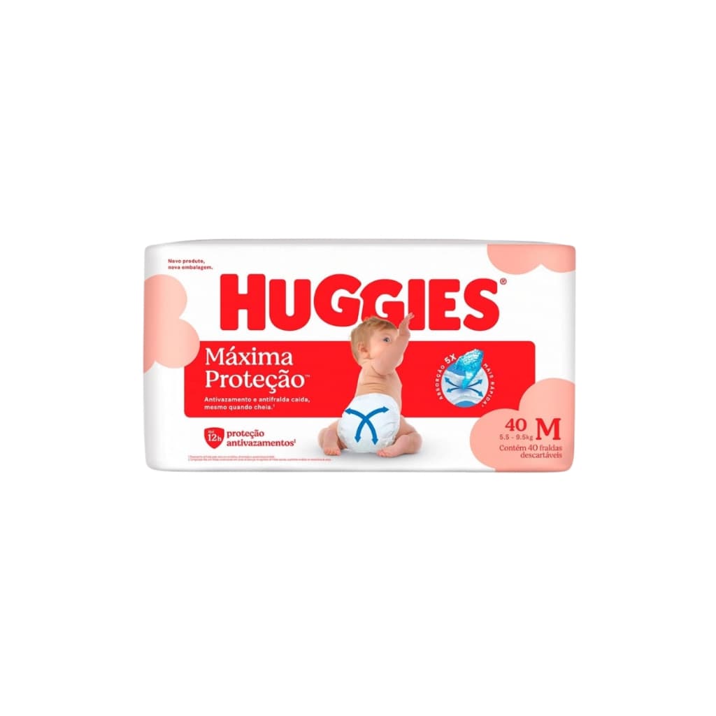 FRALDA HUGGIES SUPREME CARE M 40 UNIDADES