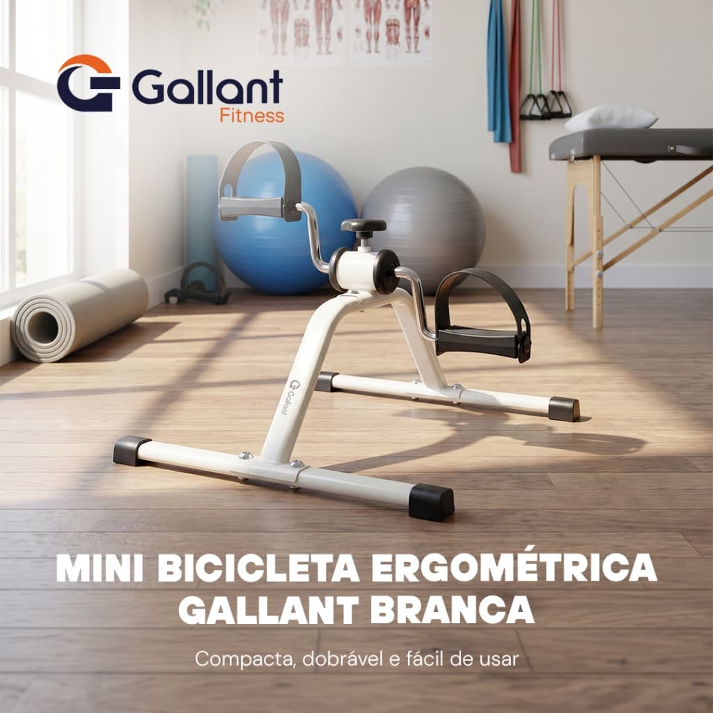 Mini Bicicleta Ergométrica Gallant Pedalinho Cicloergômetro Branco (GBE1HNAA-BR)