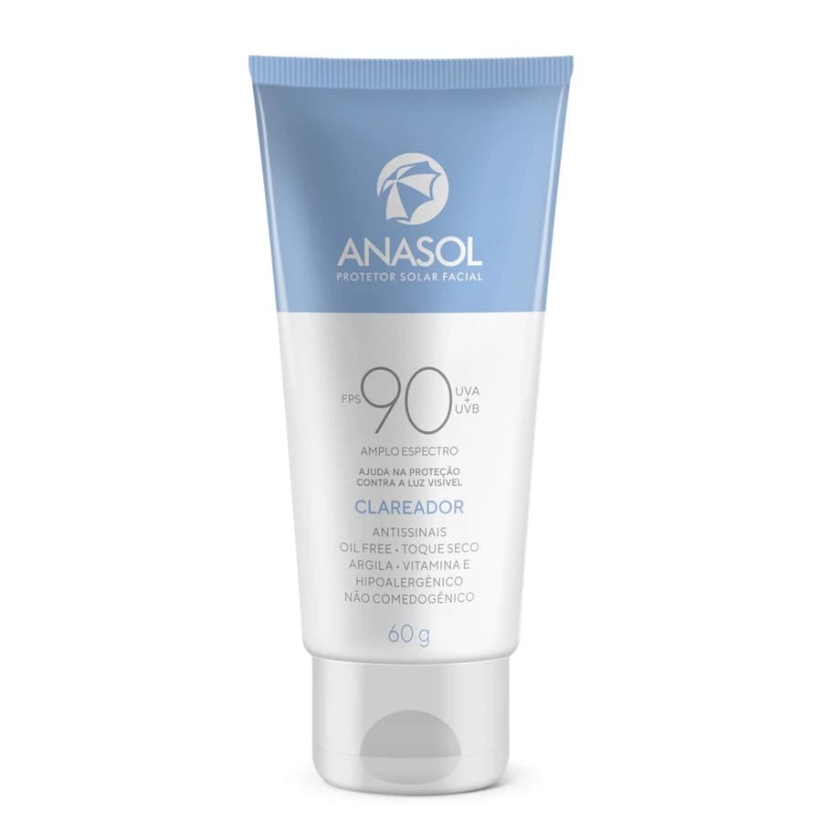 Anasol Protetor Solar Facial FPS90 - Clareador - 60g