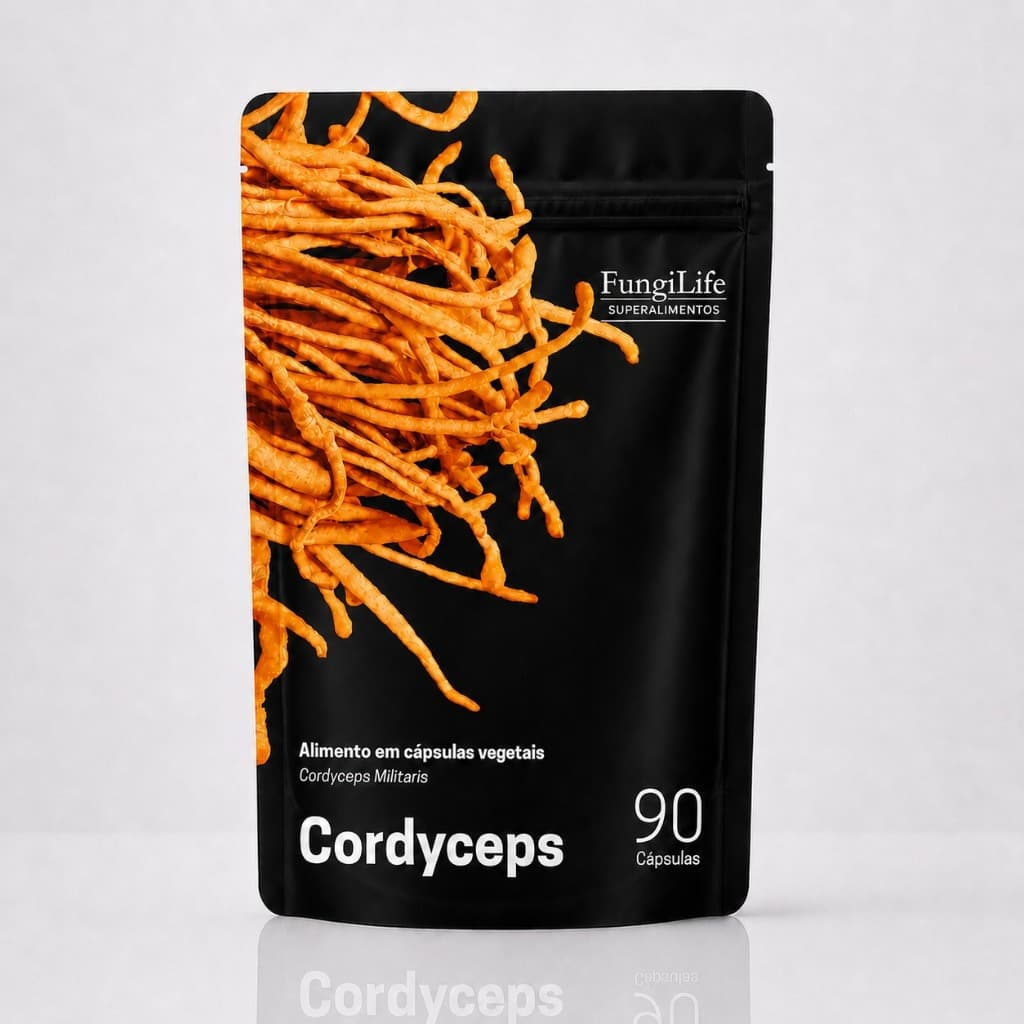 Extrato Cordyceps Militaris 90 caps - Energia, Disposição, Performance, Pré Treino, Natural e Força