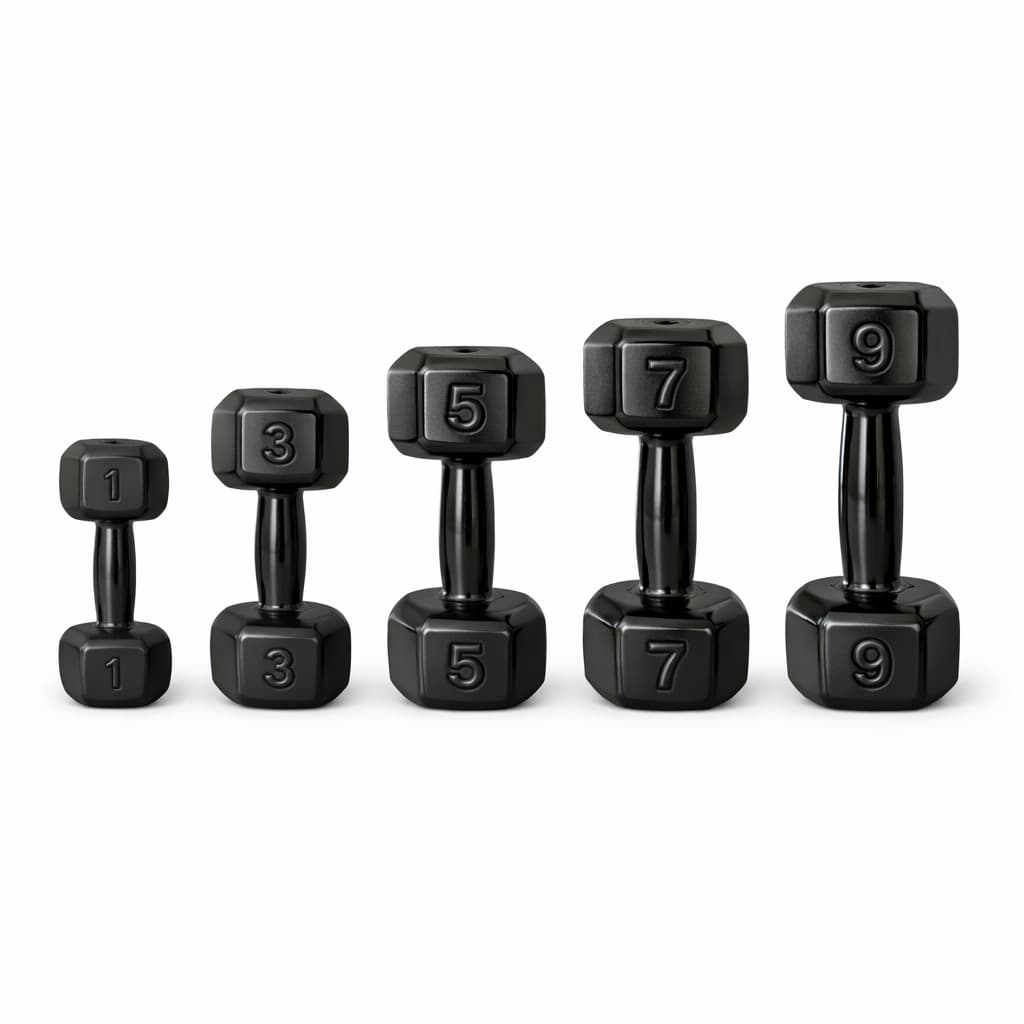 KIT 1UN HALTERES 1KG 3KG 5KG 7KG E 9KG SEXTAVADOS EMBORRACHADOS TREINO PESO FITNESS ACADEMIA GYM PRO