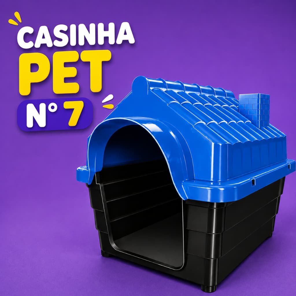 Casinha N7 Casa Pet Cachorro Cães porte Médio Plástica Desmontável Reforçada