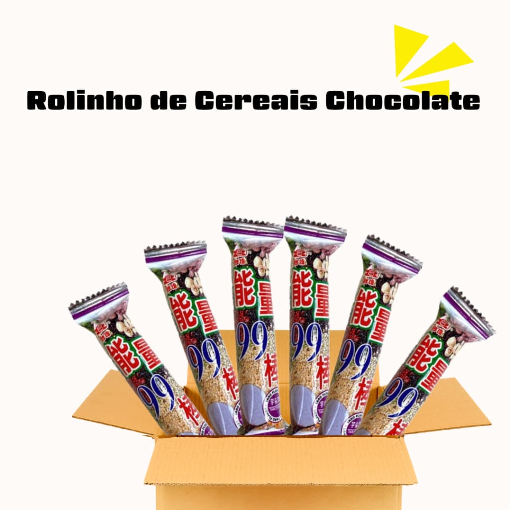 Kit 6 Unidades Rolinho de Cereais Recheado Chocolate  COM kopiko | Asiático Importado Snack Pien