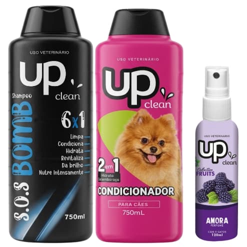 Kit Shampoo para cachorro Shampoo bomb 6em1 750ML + Condicionador 750ml +perfume 60ml