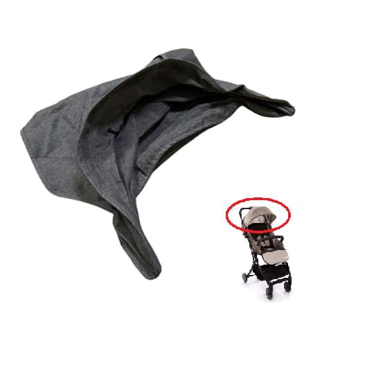 Capota Carrinho Cosco Clever Guarda Sol Tecido Bege Mescla Carro Passeio Bebê