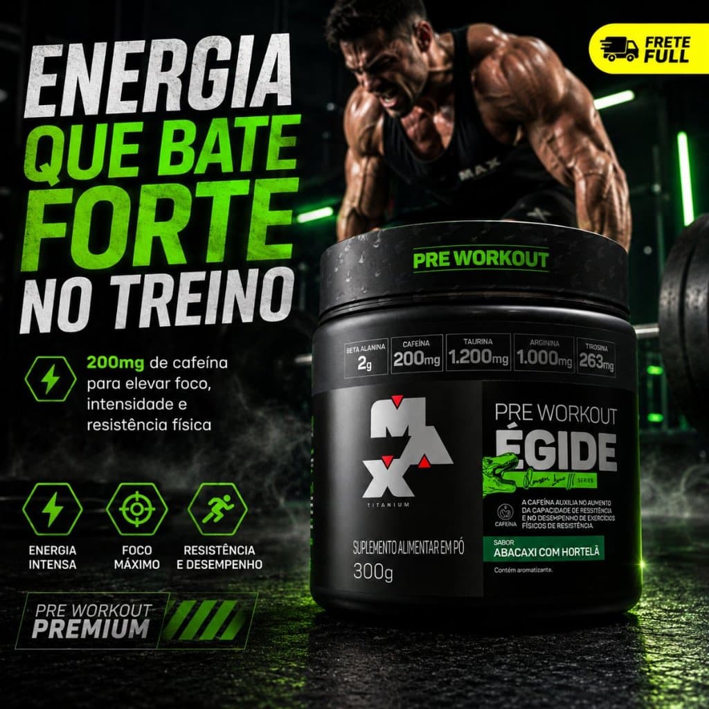 Pré Treino Égide Max Titanium Pré Treino Égide Max Titanium 300g Pré Treino Égide Max Original