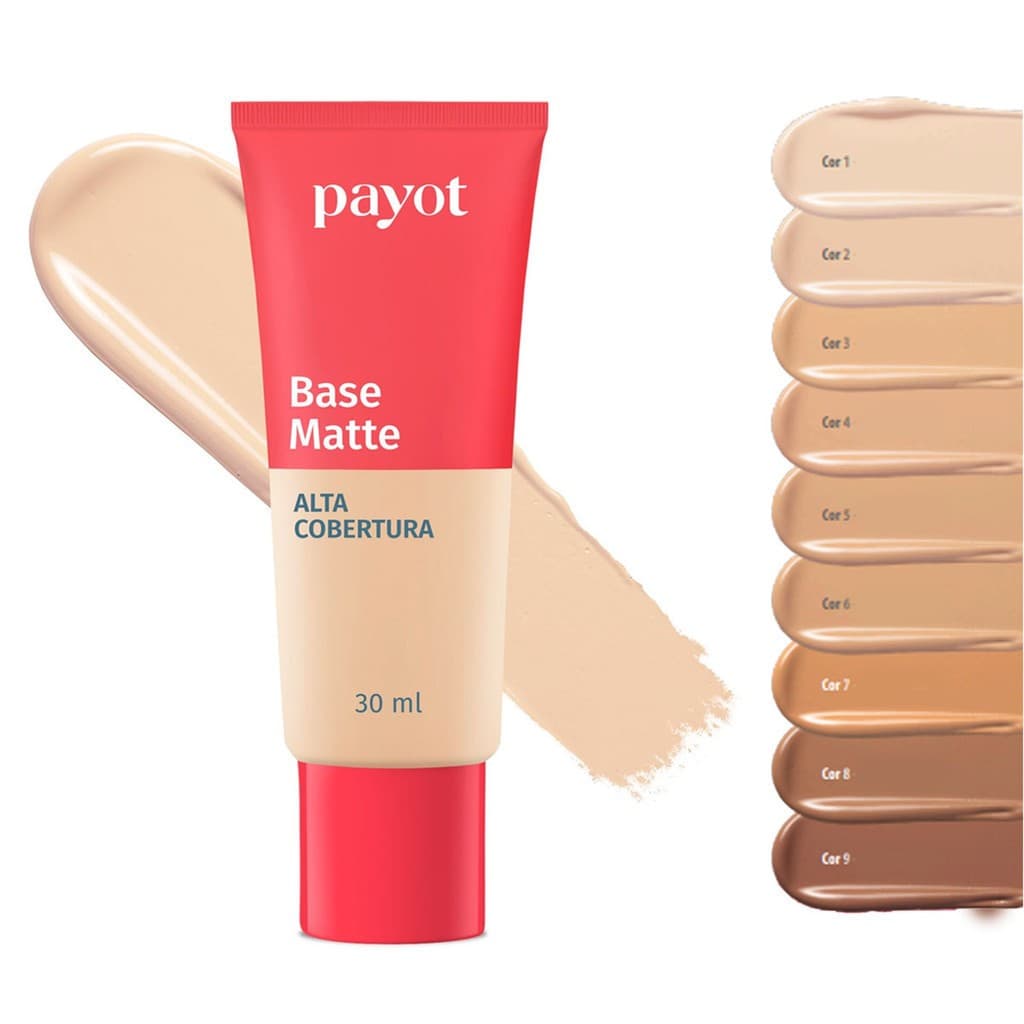Base Líquida Matte Payot Alta Cobertura 30ml Chérie - Escolha Sua Cor