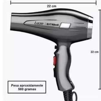 Secador de Cabelo Profissional Extreme 2400W - Tecnologia Iônica, Leve e 127v ( escova de cabelo de brinde)