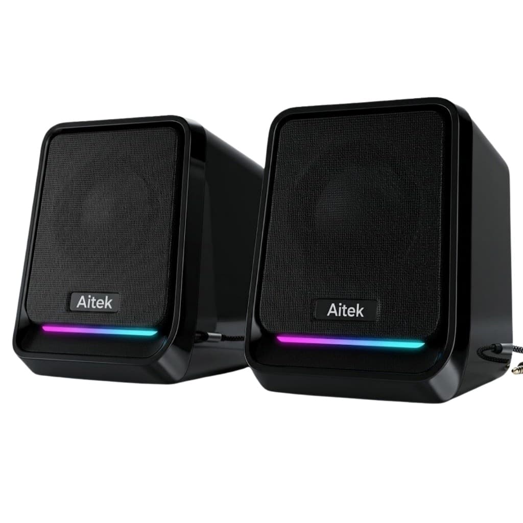 Caixa de Som Gamer RGB 10W Subwoofer Estéreo PC Computador Notebook USB