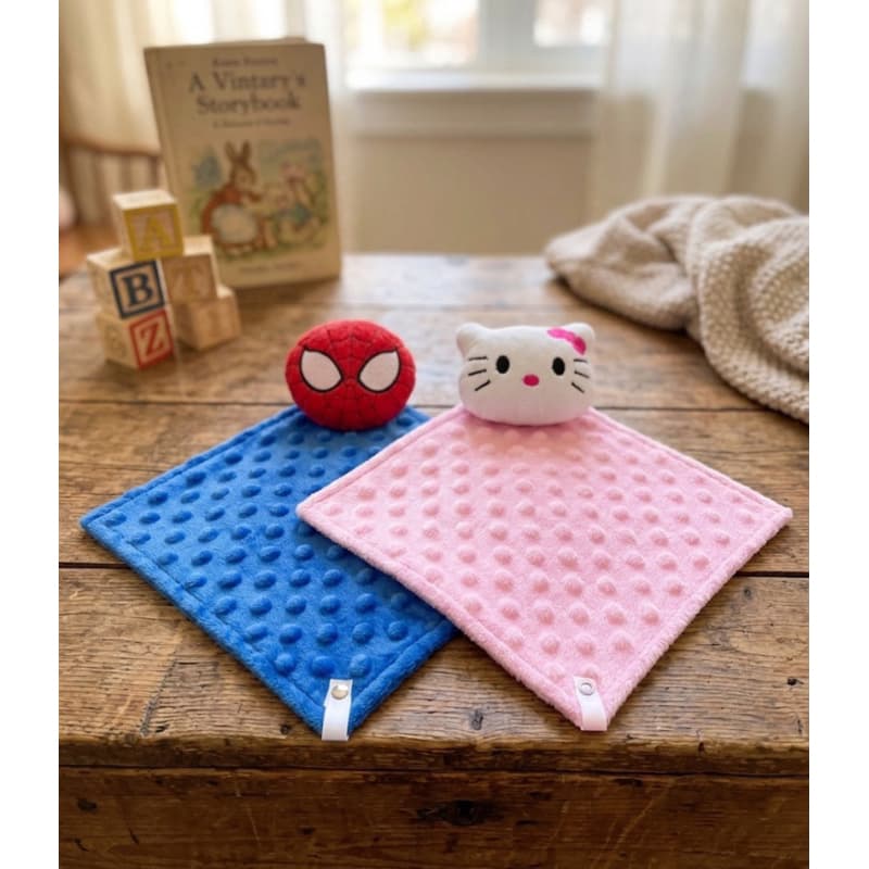 naninha bebê, naninha infantil,naninha com prendedor de chupeta,naninha tecido pipoquinha,naninha para dormir,paninho