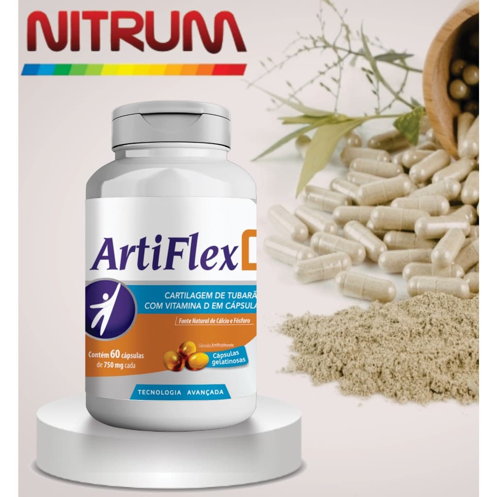 Suplemento de Cartilagem Vitamina D ÓleoDay Softgel 750mg 60 Cápsulas Softgel - Suplemento Alimentar Natural