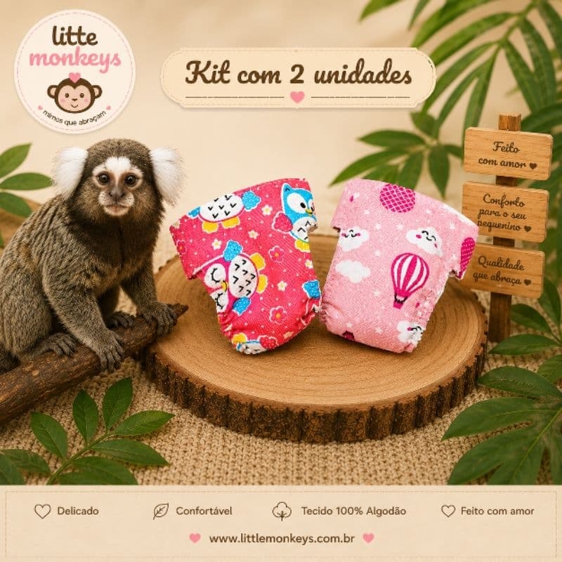 kit com 2 Calças plásticas para sagui(SEU PEDIDO SÓ SERÁ FEITO APÓS ENVIAR A FOTO DO SAGUI PELO CHAT DA LOJA)