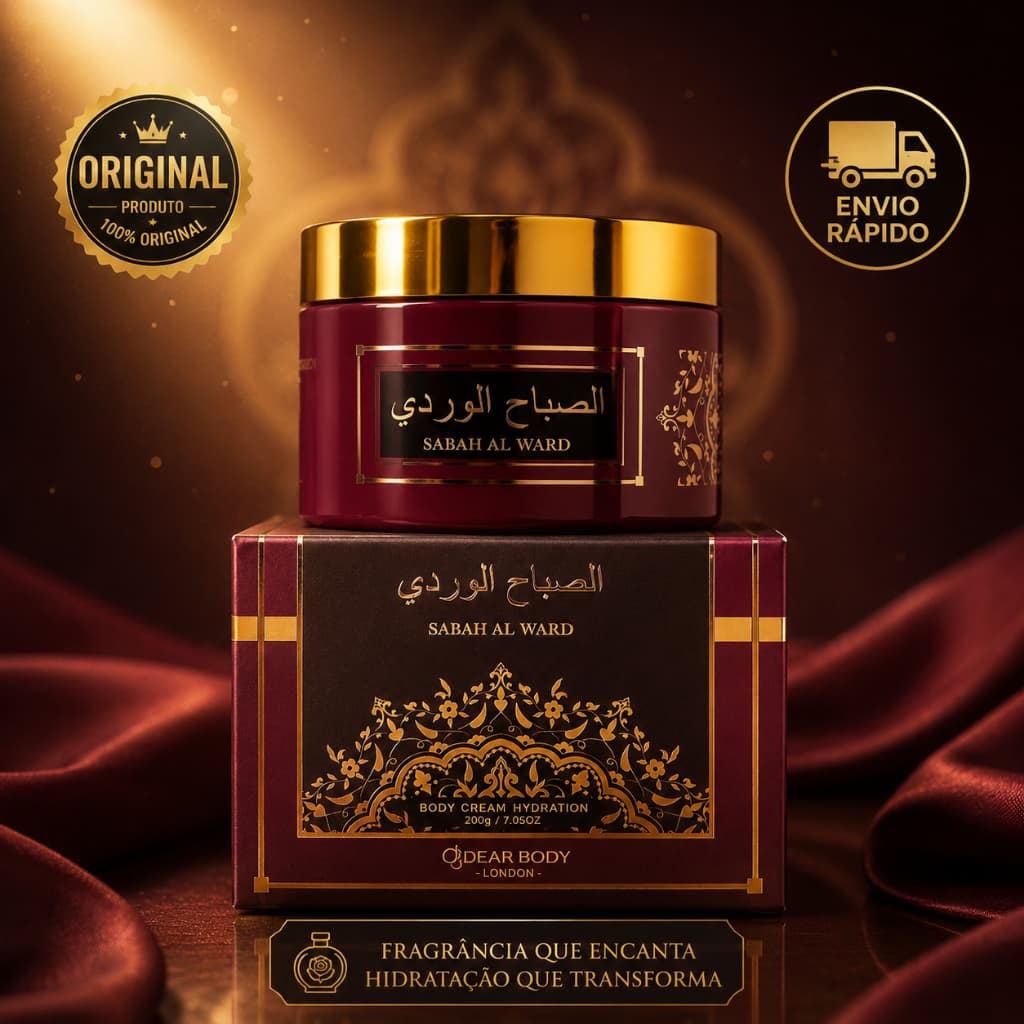 Creme Hidratante Corporal Sabah Al Ward Árabe