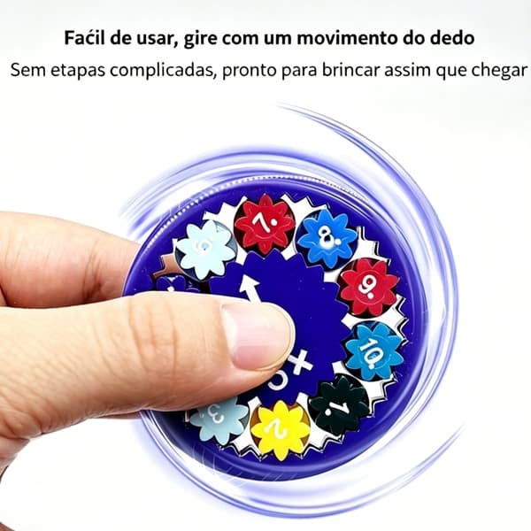 Spinner Educativo Tabuada Matemática Brinquedo Anti Estresse Fidget Criança Alivia Ansiedade Cor Aleatória