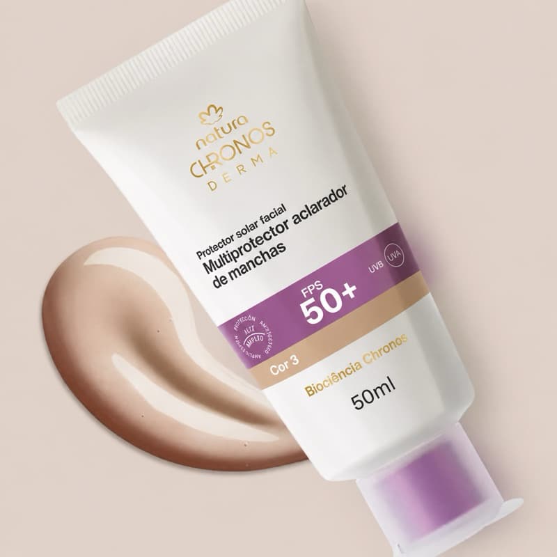Protetor Solar Facial Multiprotetor Aclarador FPS 50+ cor 3