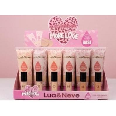 Base liquida lua & neve Pretty natural more Love - Efeito natural e alta cobertura (cores do 01 ao 06)