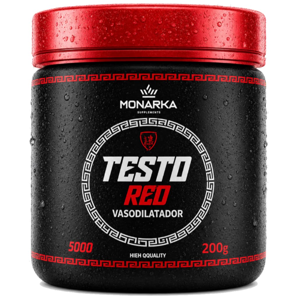Testo Red - Suplemento Alimentar em Pó - Vasodilatador Pré-Treino para Esportes, Academia e treino