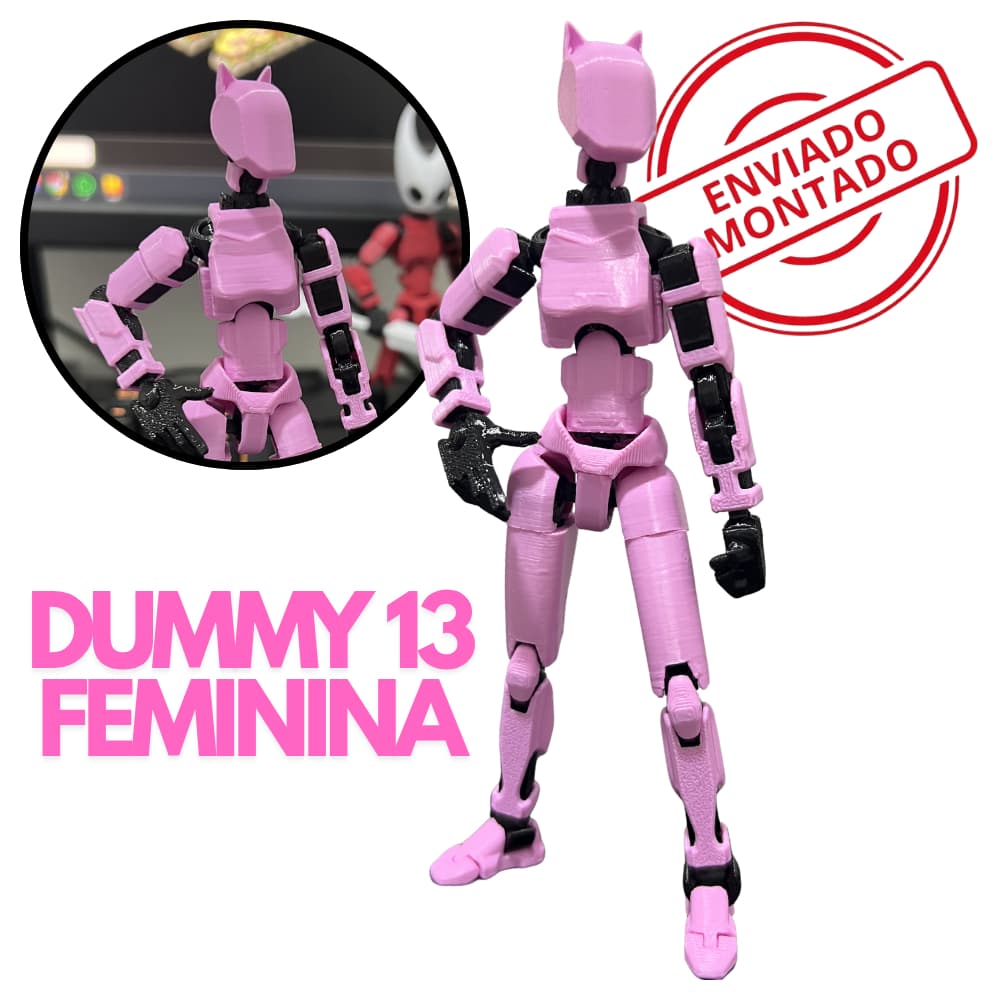 Boneca Totalmente Articulada Lady Dummy 13 Feminino Action Figure Várias Cores MONTADO