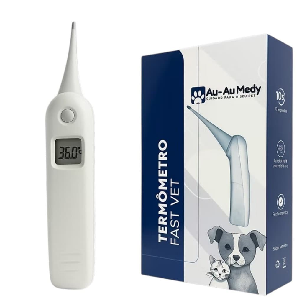 Termômetro Digital Veterinário Supermedy Fast Vet 10segundos Resultado
