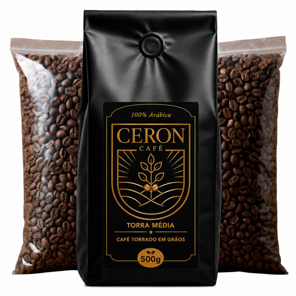 Café Torrado em grãos Especial Torra Média 100% Arábica Direto da Fazenda de Minas Gerais 500g