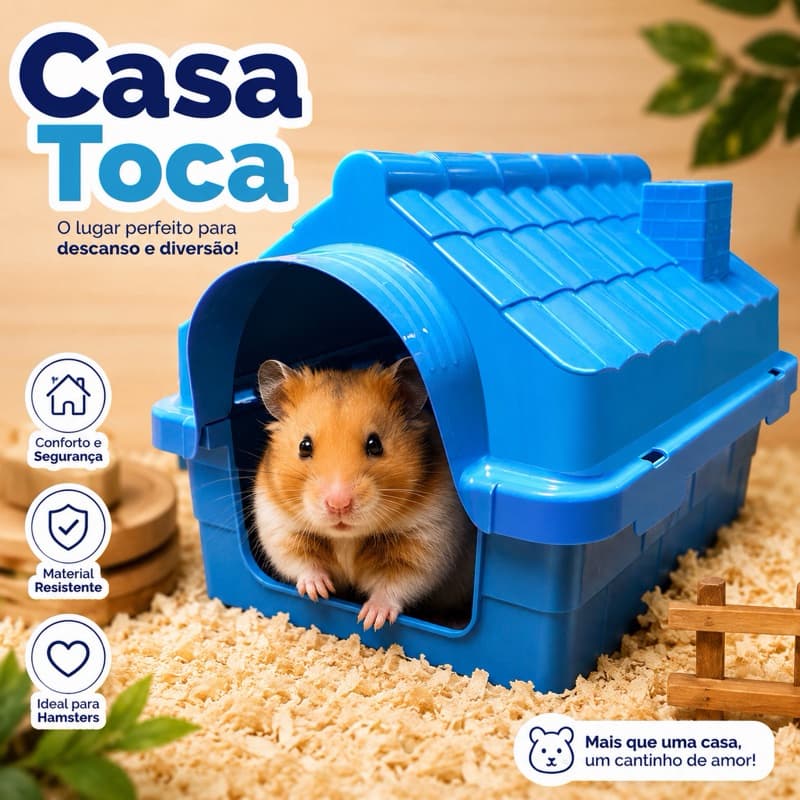 Casa Toca Plástica Para Filhotes Ideal Para Pets Miniatura Não Ocupa Espaço