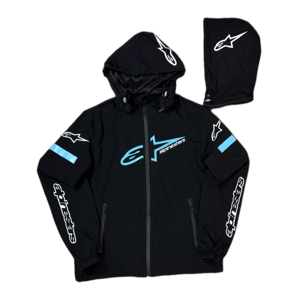 jaqueta corta vento masculina com capuz ALPI