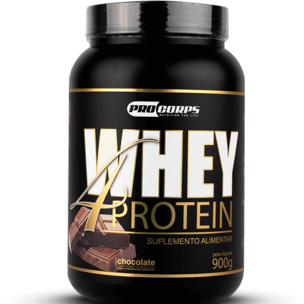 Whey 4 Protein Sabor Chocolate 900g - Suplemento 3W com Envio Imediato