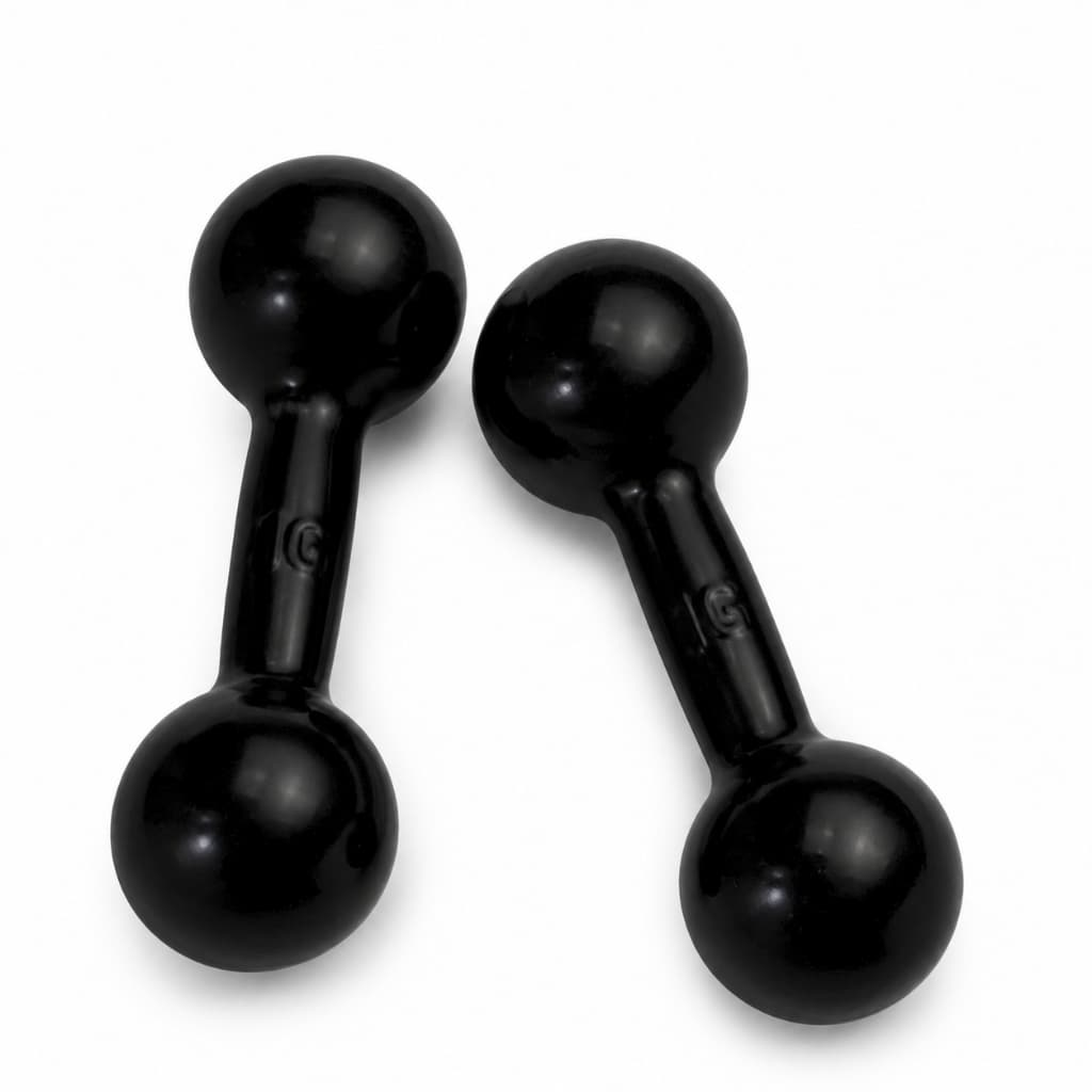 Kit par Halter Bola Emborrachado 10kg Cada Musculação Academia Crossfit Treino Funcional Fitness Exercícios Casa