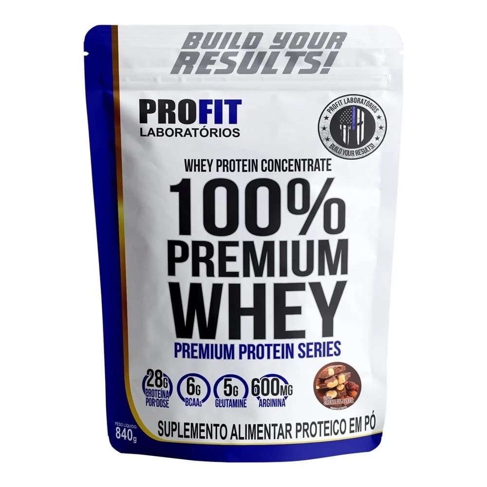 Whey Protein 100% Premium Profit (840g) (28g Proteína) - Sabor Chocolate