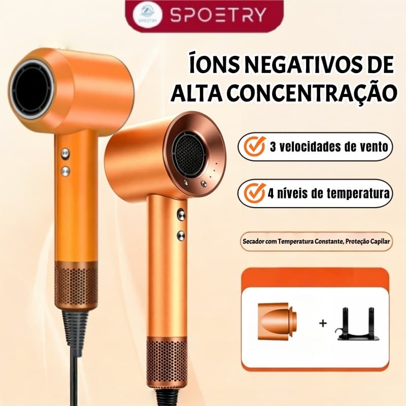 Secador de Cabelo de Alta Velocidade Secador deCabelo de íon Negativo Secador de Cabelo Profissional Cuidado