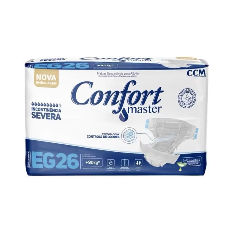 Fralda Descartáveis Geriátrica Confort Master Incontinência Severa