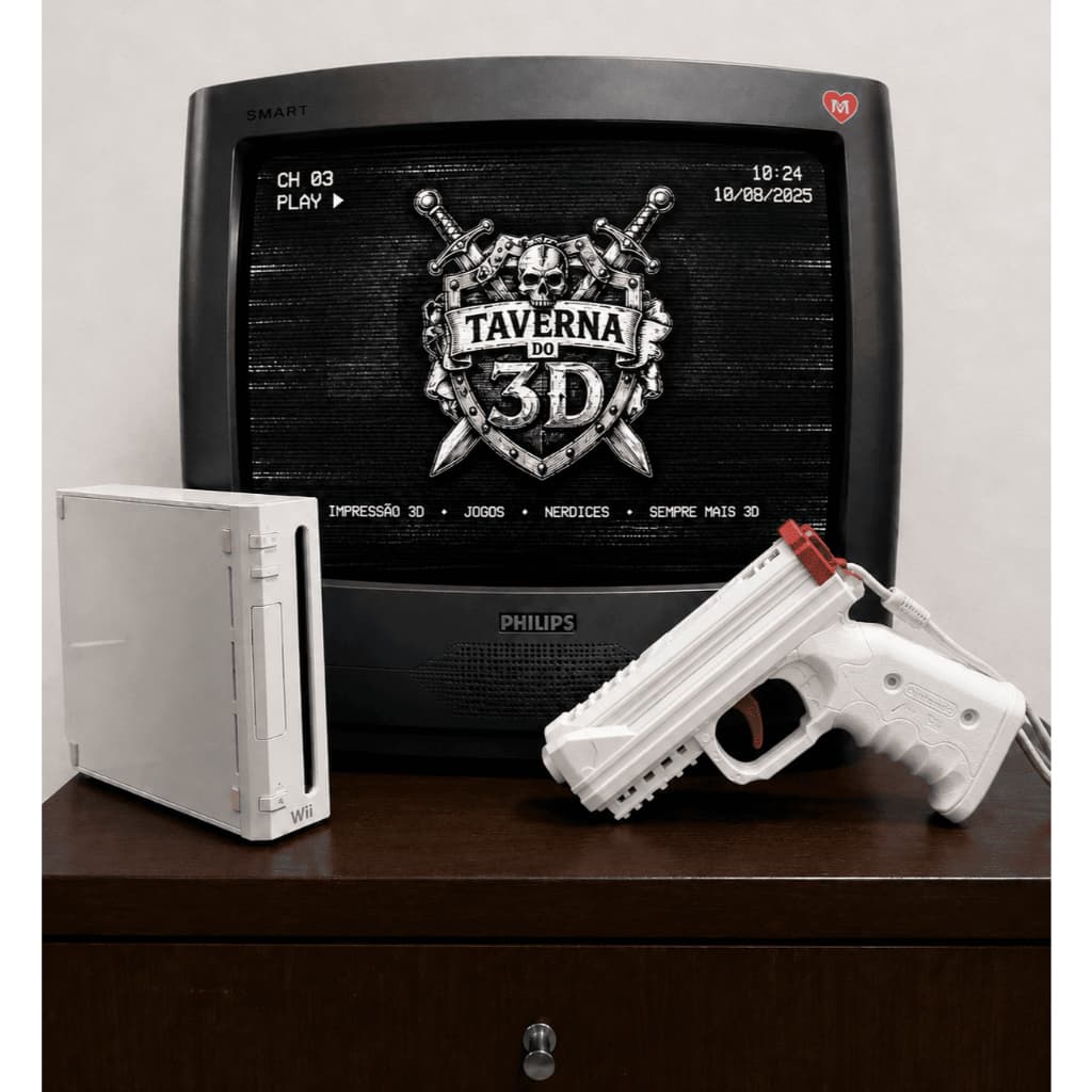Pistola para Controle Nintendo Wii Wiimote Gun – Grip Zapper com Gatilho funcional
