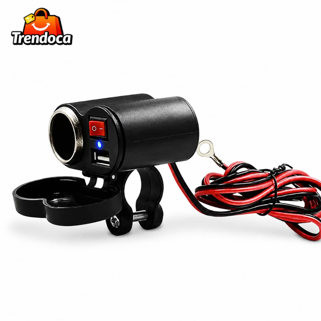 Carregador Veicular USB Turbo 12V Para Moto e Carro - Portabilidade e Proteção