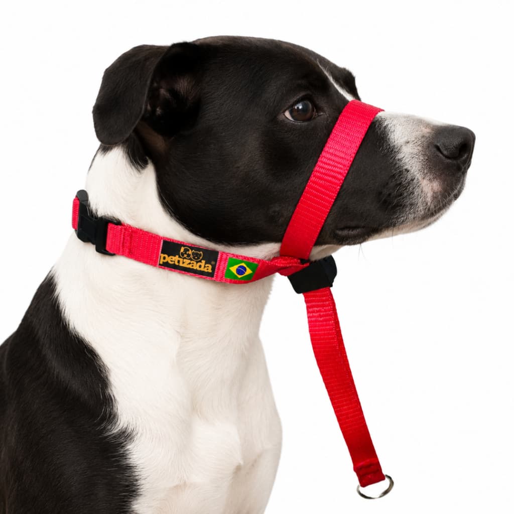 Cabresto Anti Puxão Para Cachorro Com Guia Coleira Ajustável Adestramento Controle Passeio