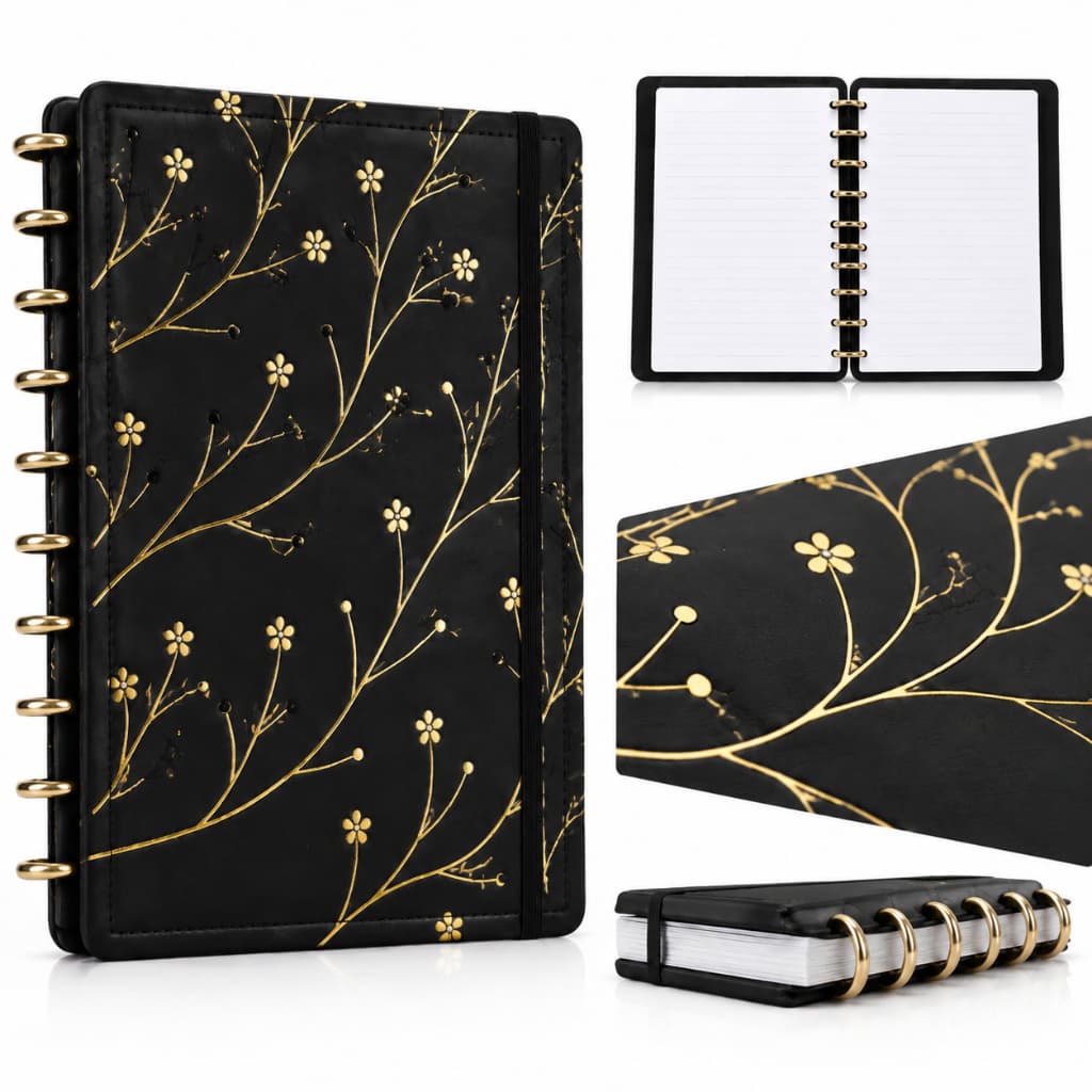 Caderno Inteligente A4 B5 Premium com Discos Removíveis Reposicionável para Estudos, Planner e Trabalho