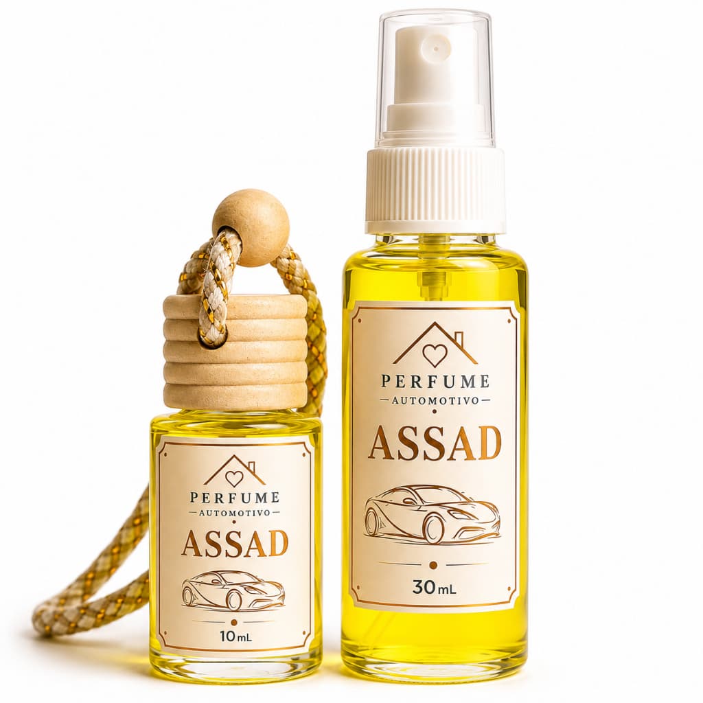 Kit Cheirinho para Carro Assad Perfume Automotivo Kit Spray 30ml Pingente 10ml